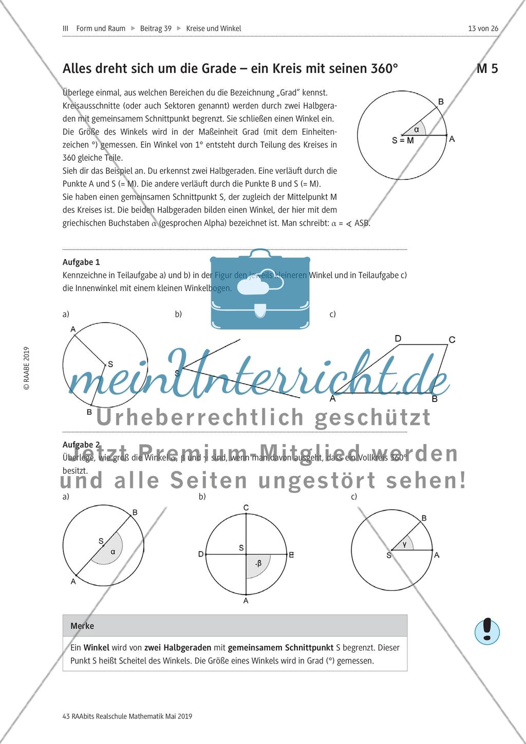 Kreise und Winkel: Kreise und ihre Einteilung Preview 4