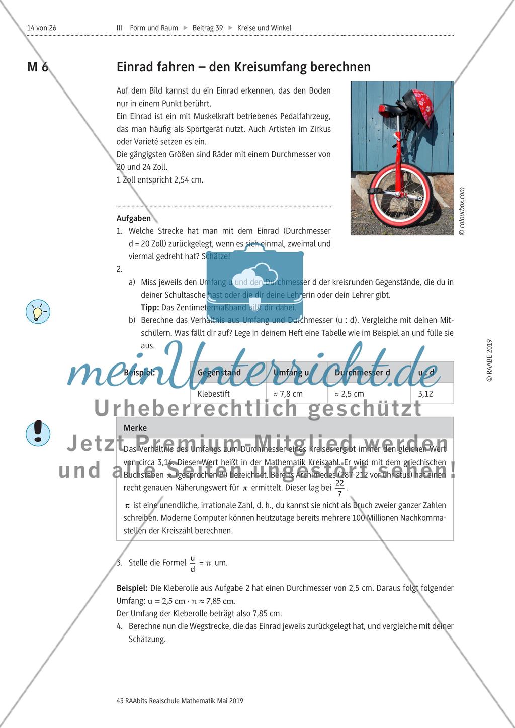 Kreise und Winkel: Kreise und ihre Einteilung Preview 5