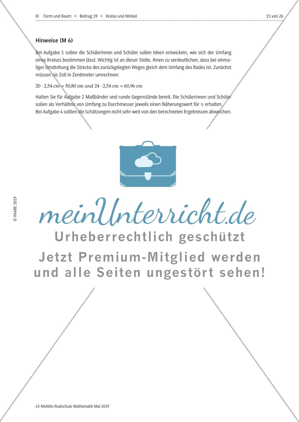 Kreise und Winkel: Kreise und ihre Einteilung Preview 6