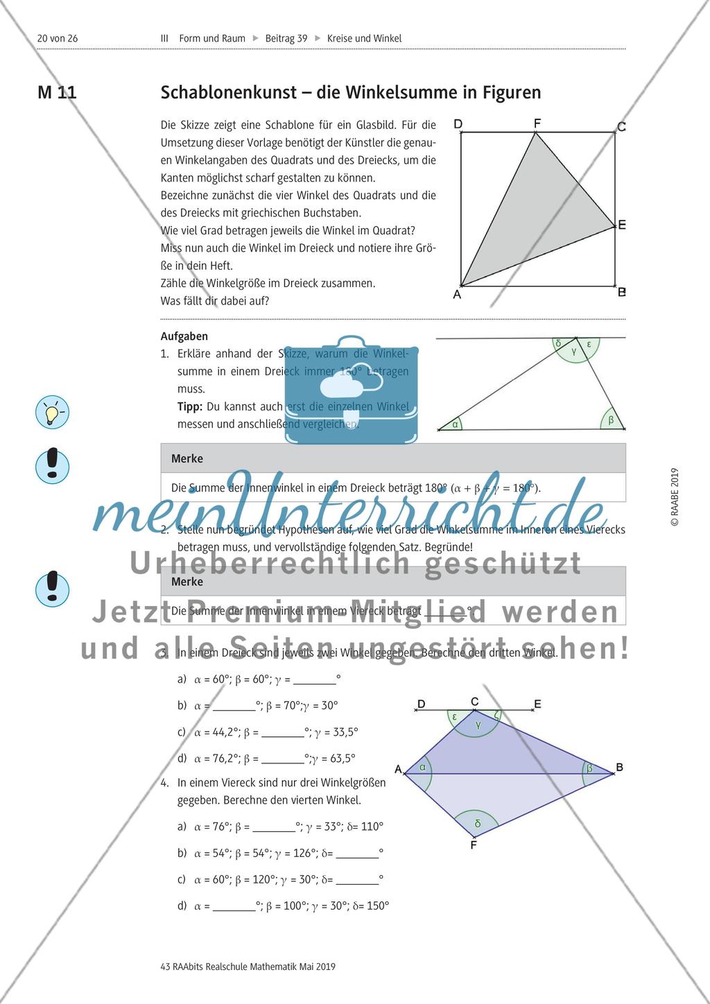 Kreise und Winkel: Winkel messen, bezeichnen und unterscheiden Preview 5