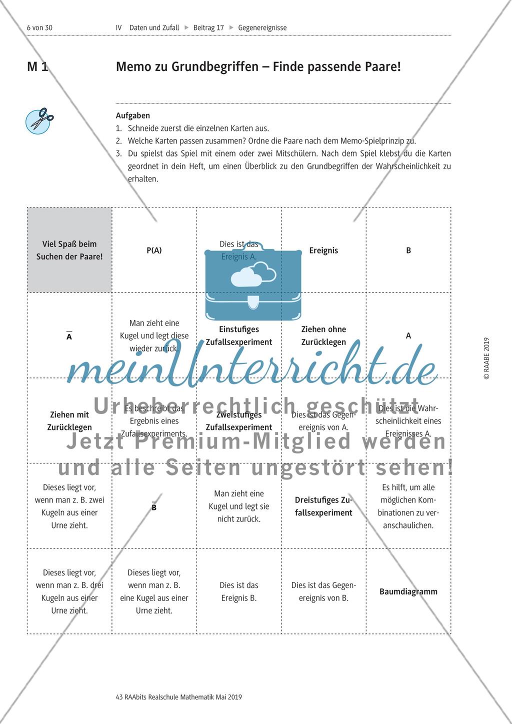 Die Grundfertigkeiten zur Wahrscheinlichkeit Preview 1