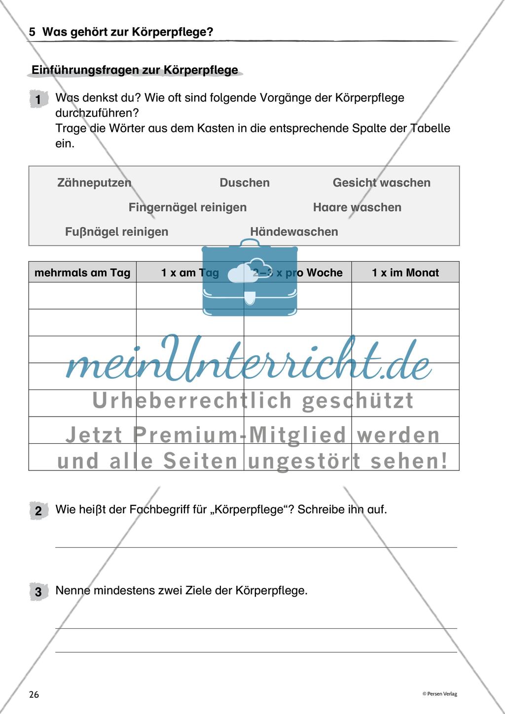 Was gehört zur Körperpflege? Preview 1