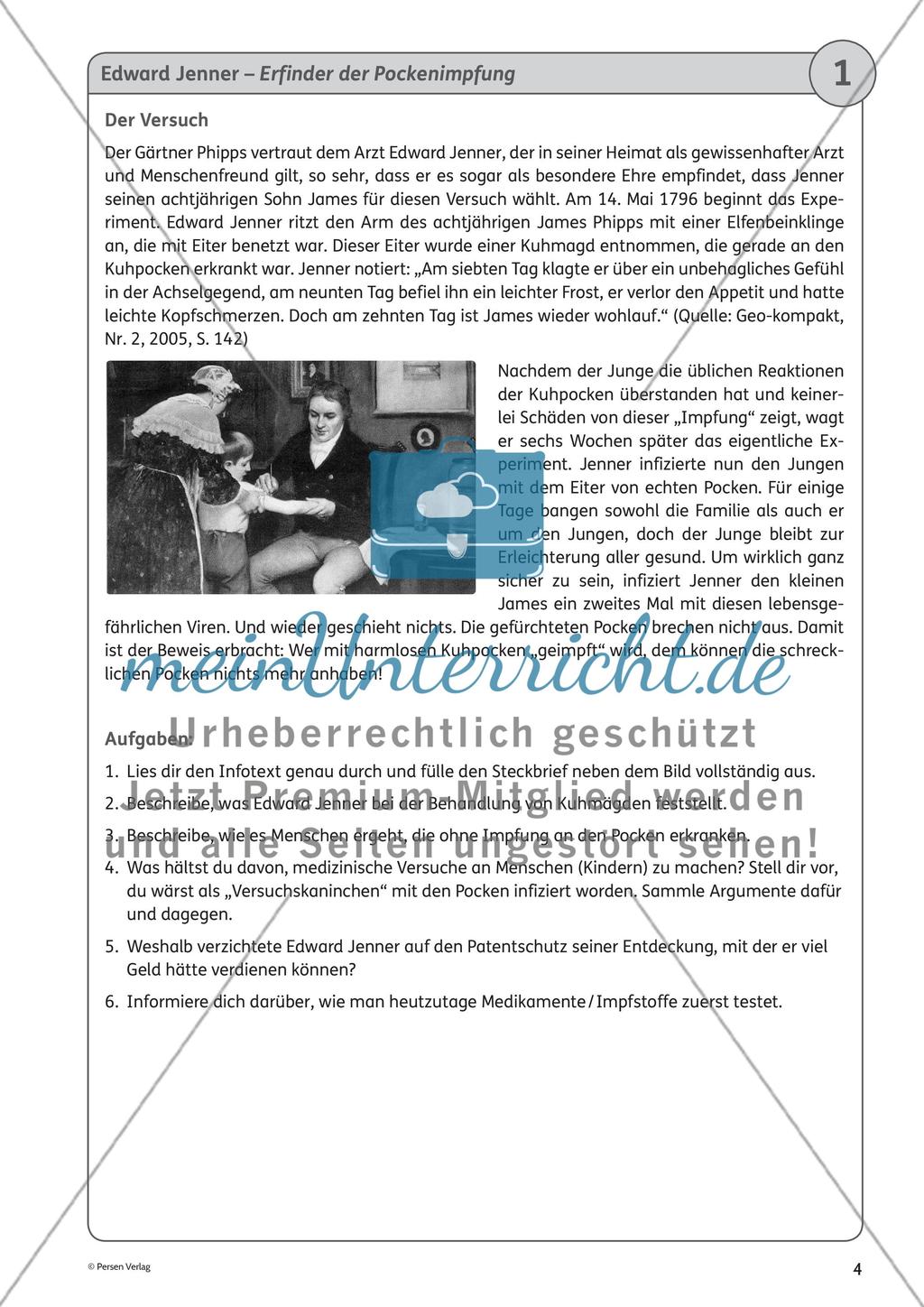 Edward Jenner (17.05.1749 bis 26.01.1823) Preview 2