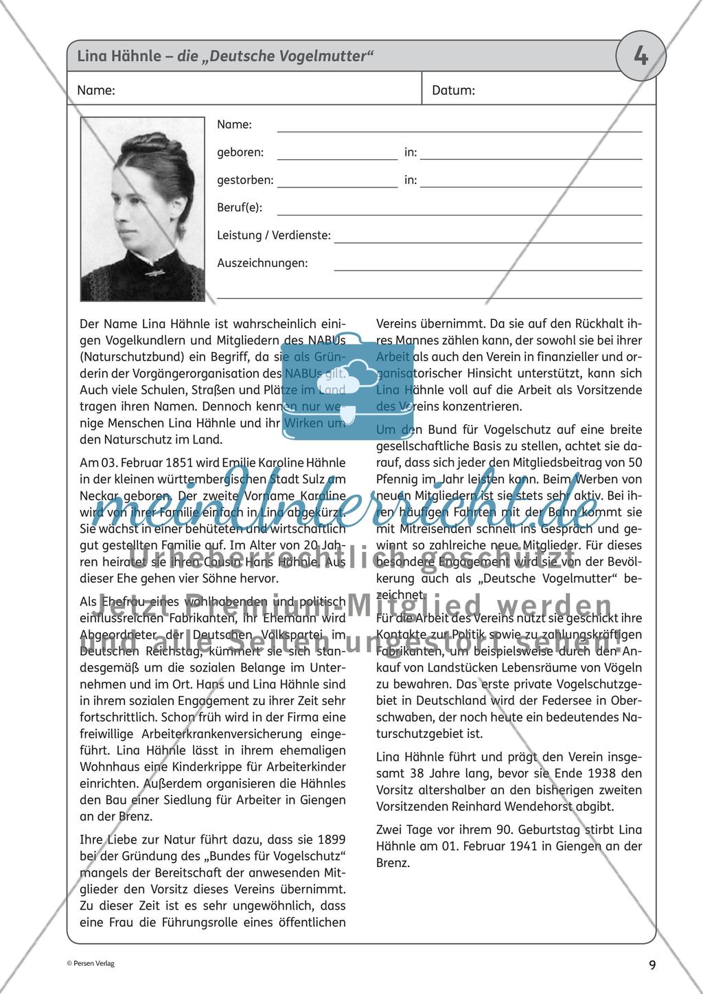 Lina Hähnle (03.02.1851 bis 01.02.1941) Preview 1