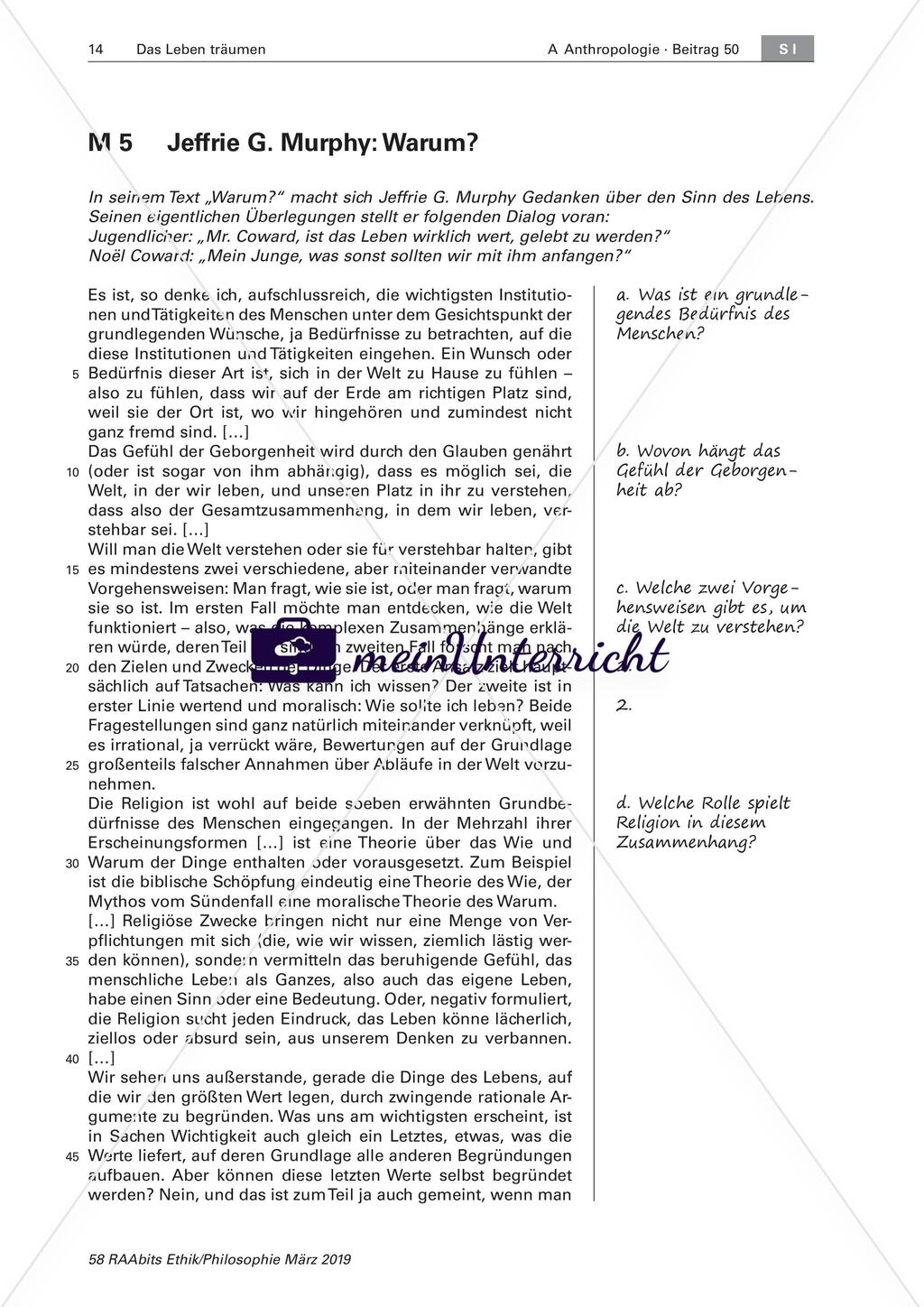 Sinn des Lebens Preview 2