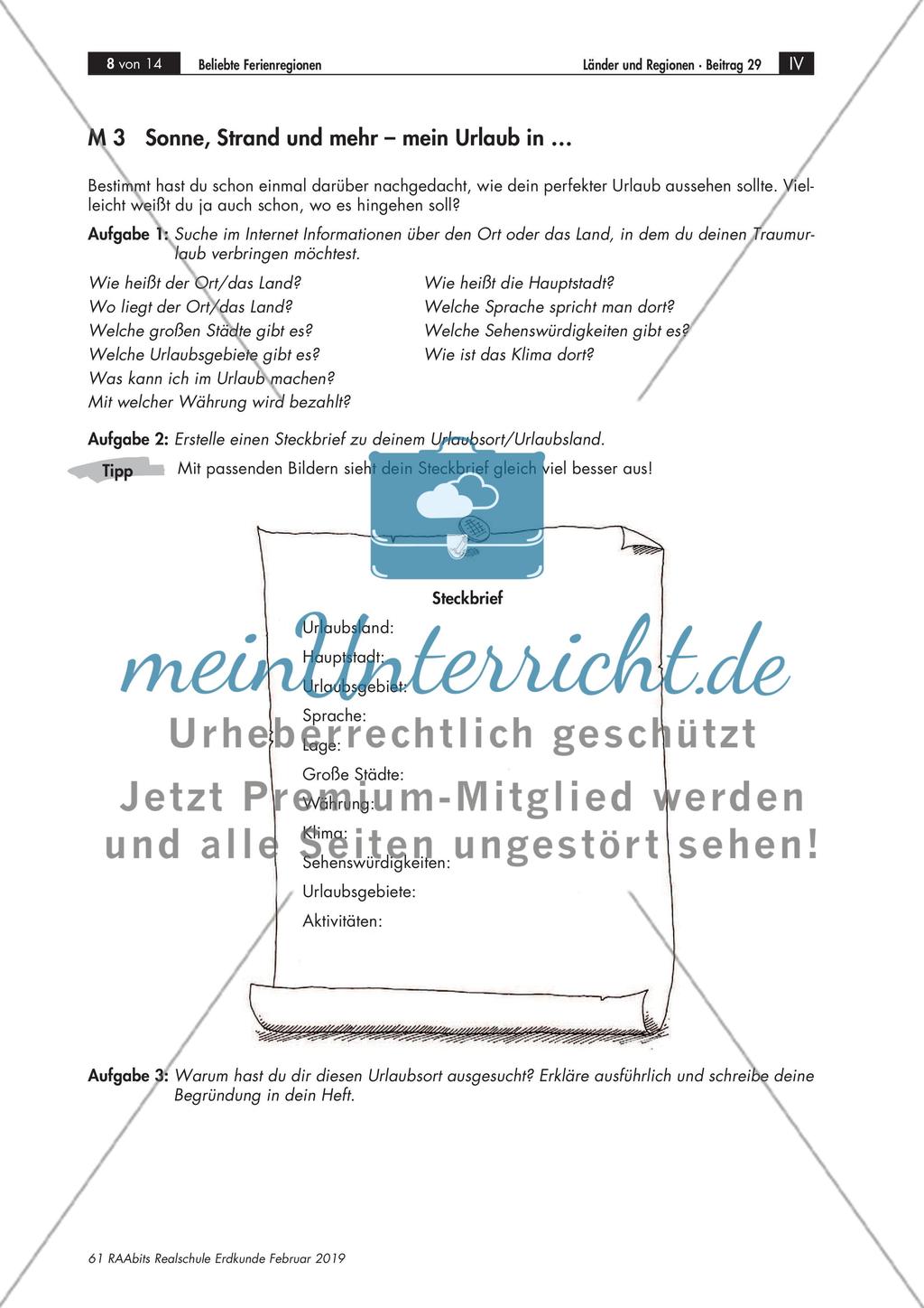 Schülervorstellungen zum Urlaub Preview 5