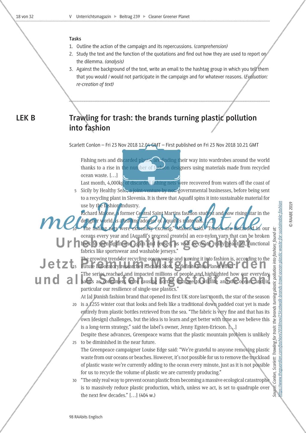 Environmental challenges: Lernerfolgskontrolle Preview 2