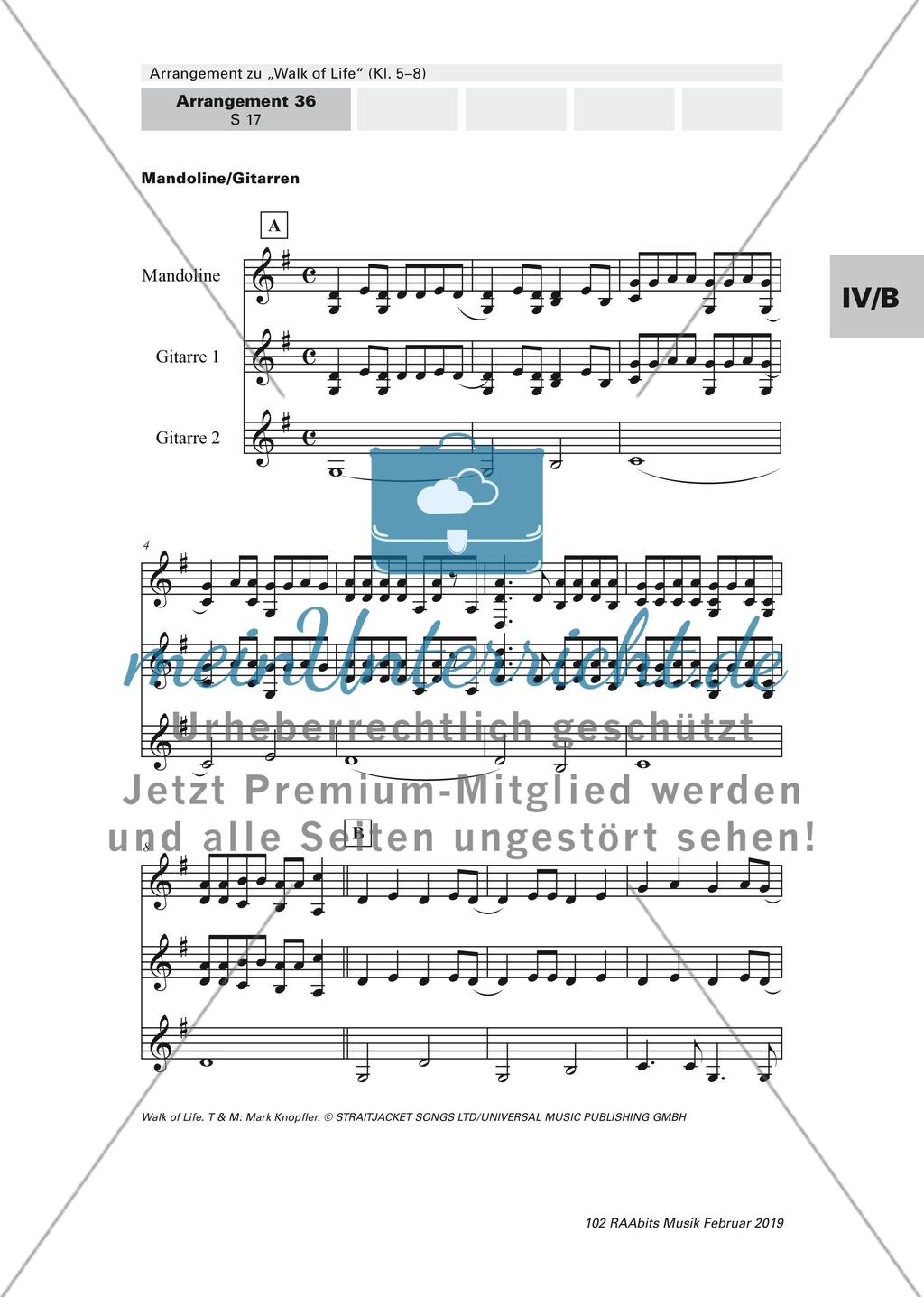 Arrangement zu