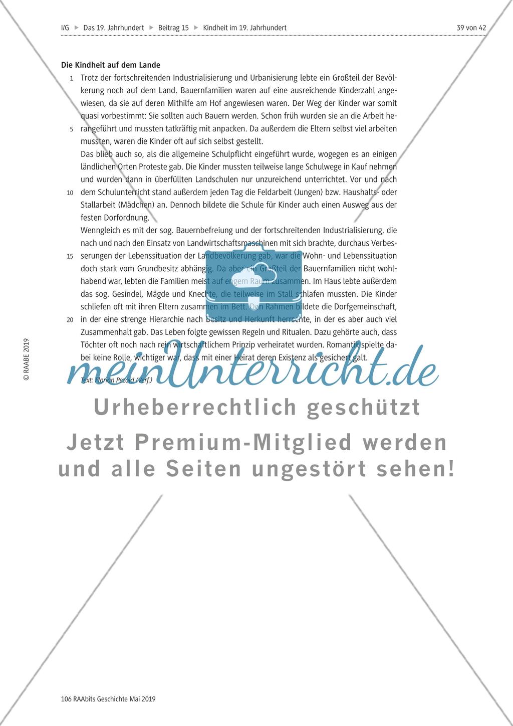 Kindheit im 19. Jahrhundert: Unterschiede Preview 3