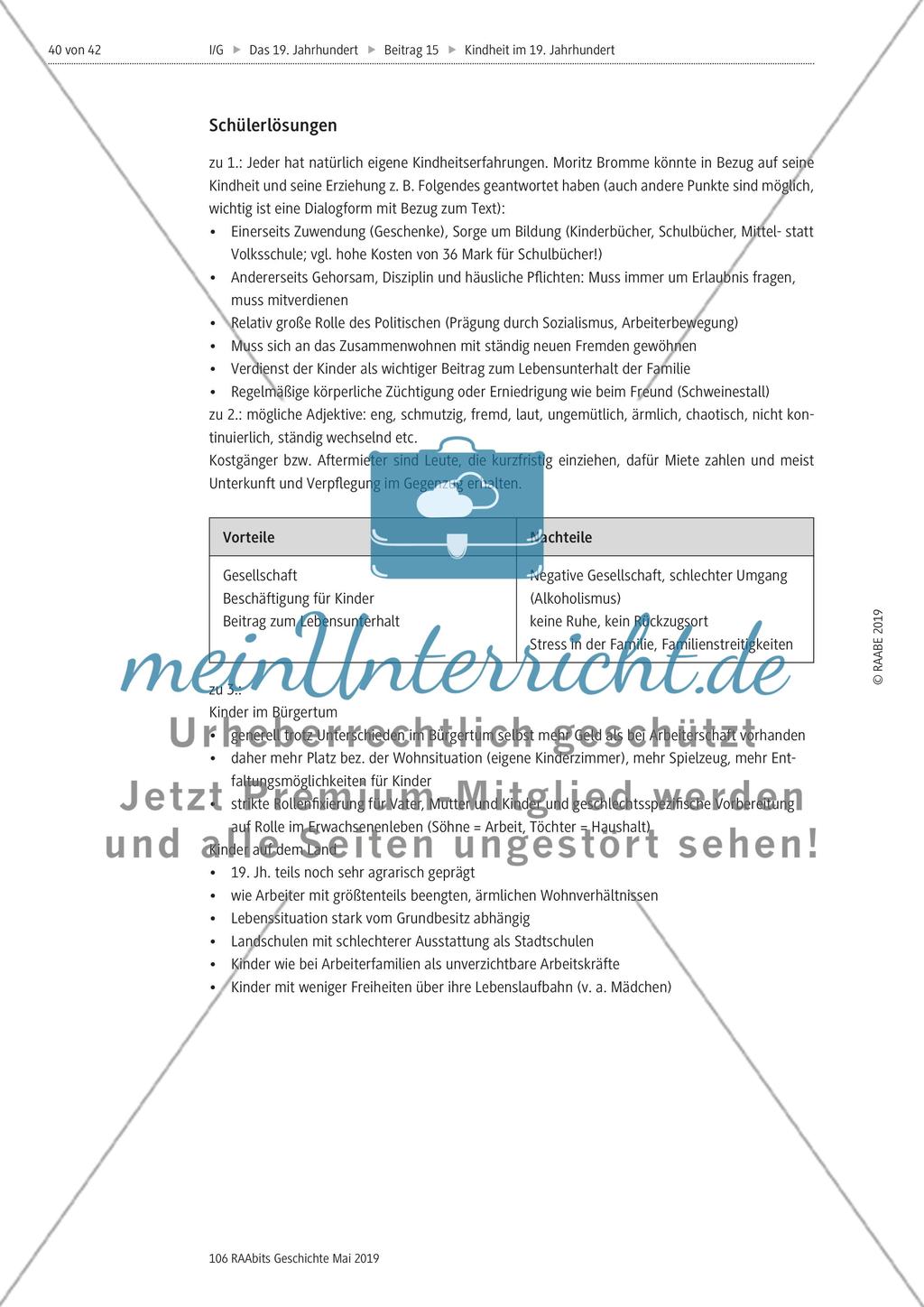 Kindheit im 19. Jahrhundert: Unterschiede Preview 4