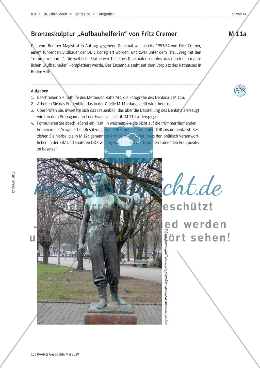 Historische Fotografien: Trümmerfrauendenkmäler, LEK Preview 1