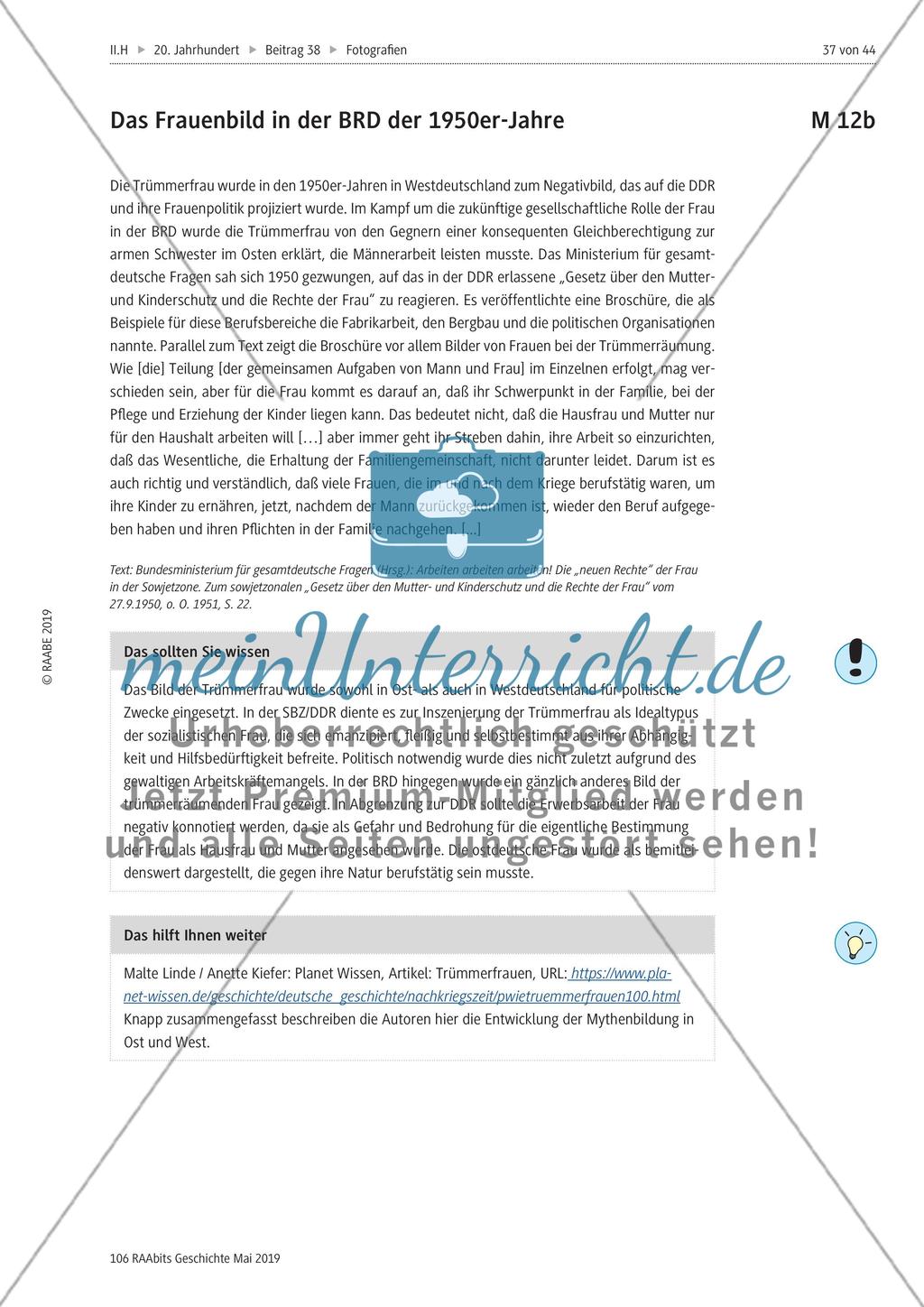 Historische Fotografien: Trümmerfrauendenkmäler, LEK Preview 5