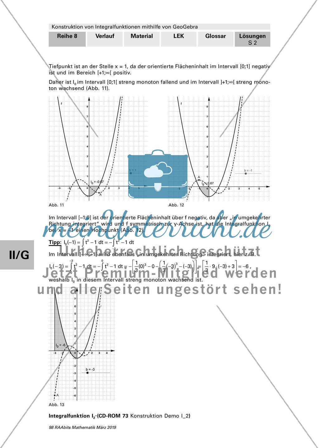 Konstruktion von Integralfunktionen mithilfe von GeoGebra Preview 10