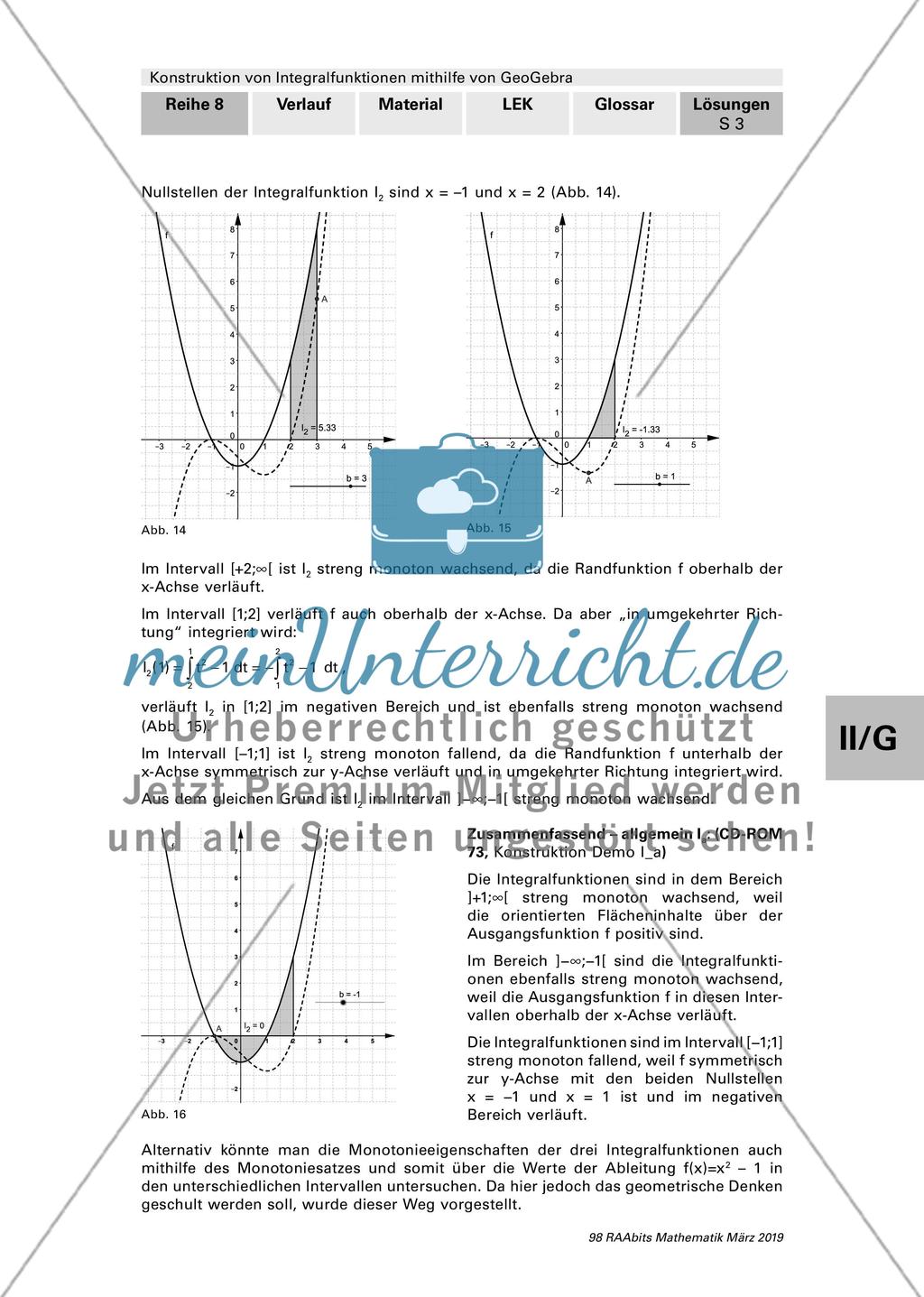 Konstruktion von Integralfunktionen mithilfe von GeoGebra Preview 11