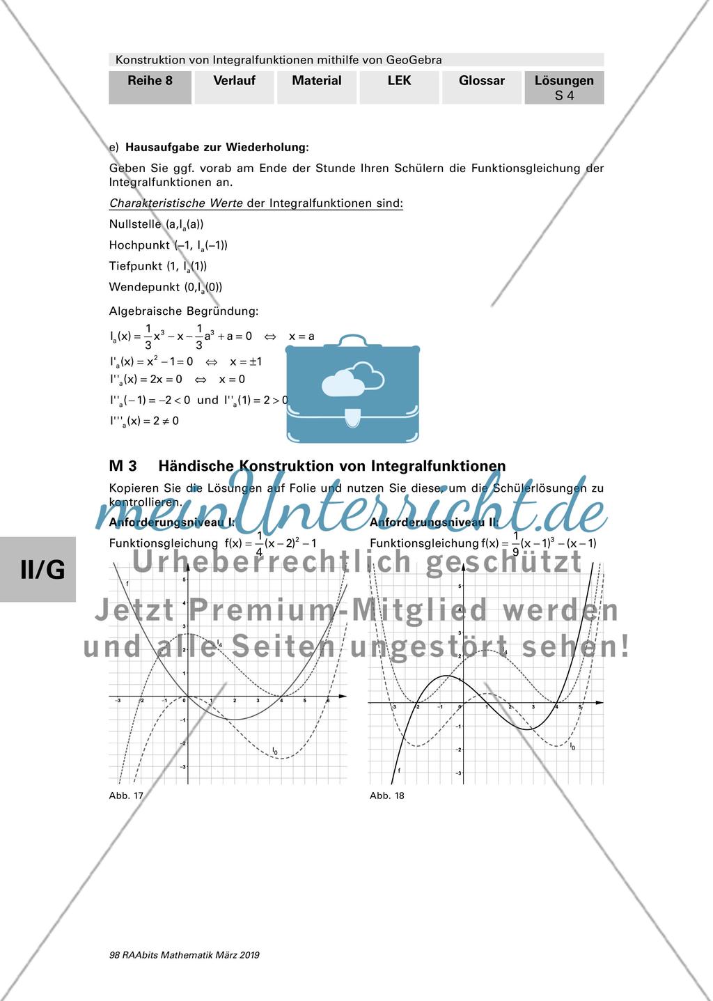 Konstruktion von Integralfunktionen mithilfe von GeoGebra Preview 12