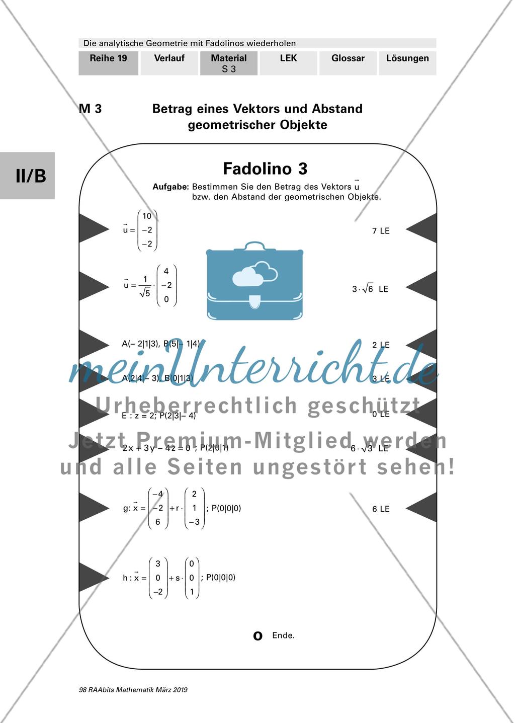 Die analytische Geometrie Preview 3