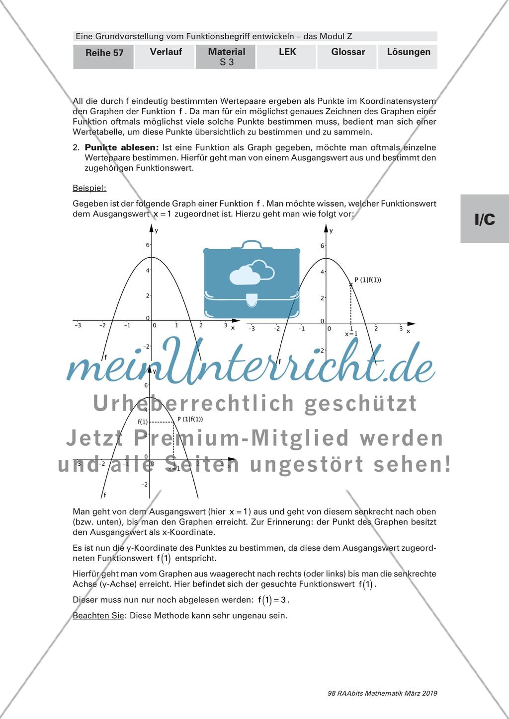 Die Zuordnungsaspekte von Funktionen Preview 3
