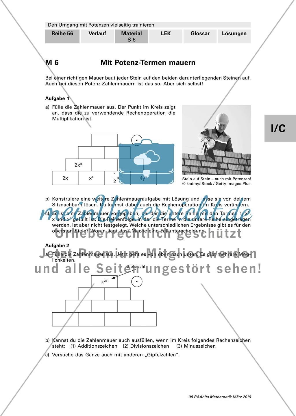 Mit Potenzen rechnen Preview 2