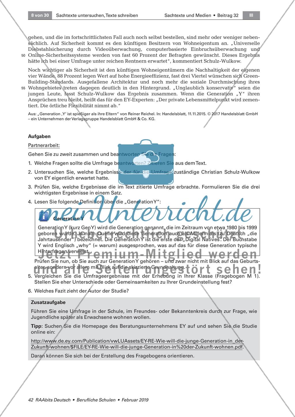 Erhebung, Auswertung und Vergleich von Umfragen zum Thema