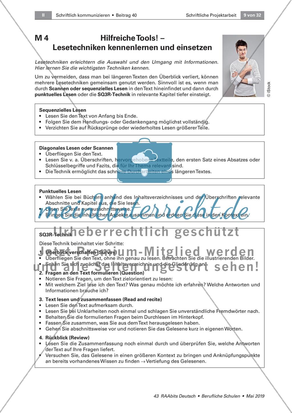 Die schriftliche Projektarbeit: Themenwahl und Informationsrecherche Preview 4