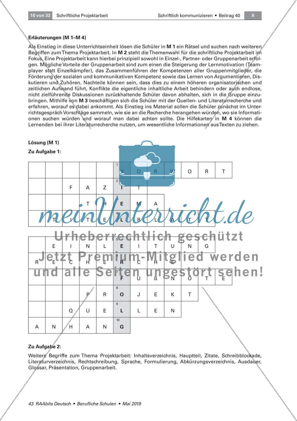 Die schriftliche Projektarbeit: Themenwahl und Informationsrecherche Preview 5