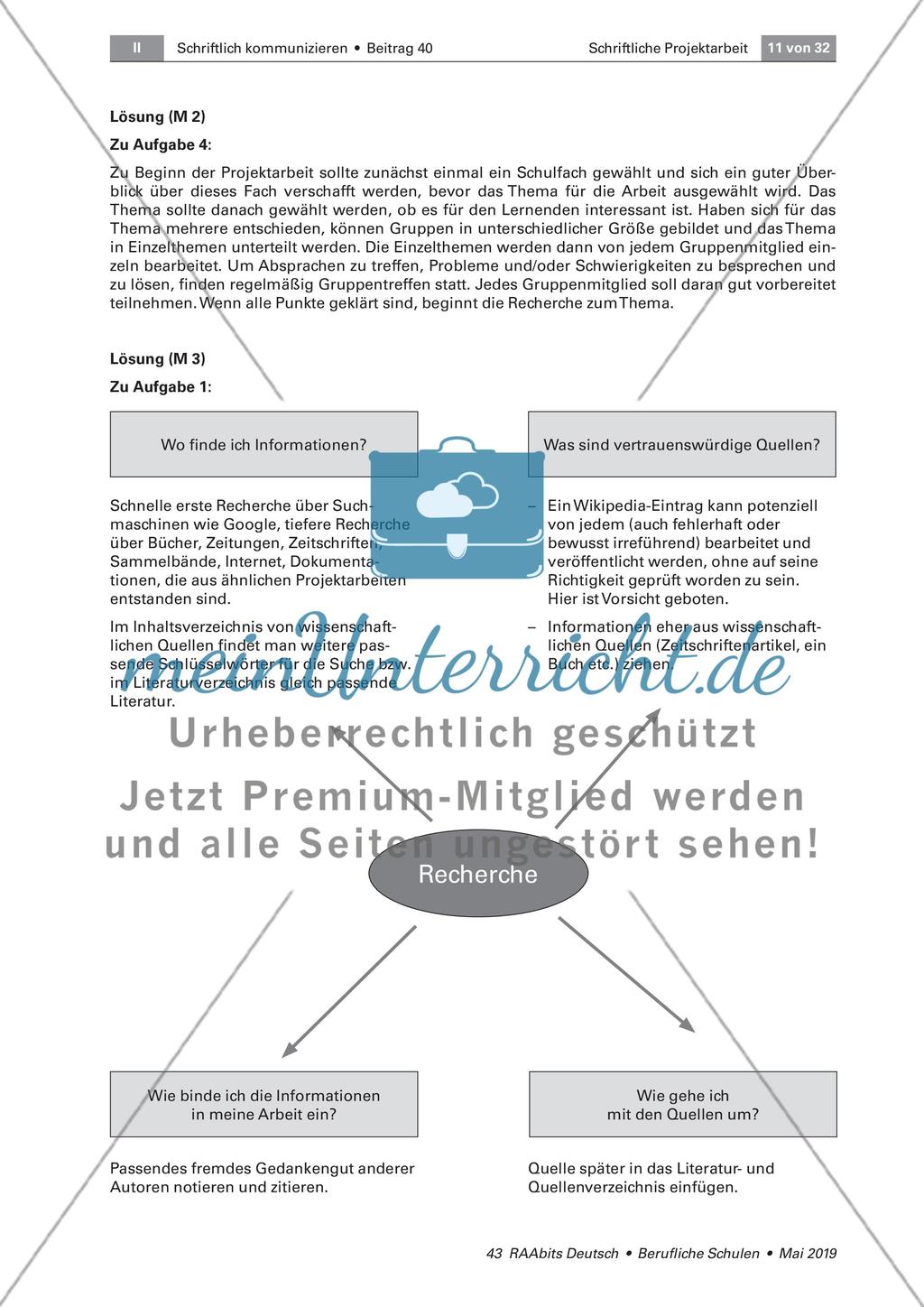 Die schriftliche Projektarbeit: Themenwahl und Informationsrecherche Preview 6