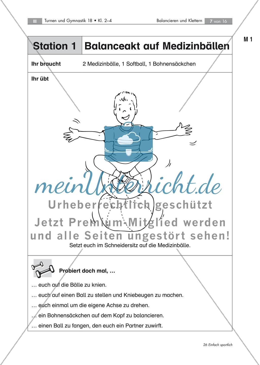 Balancieren auf und mit Geräten Preview 1