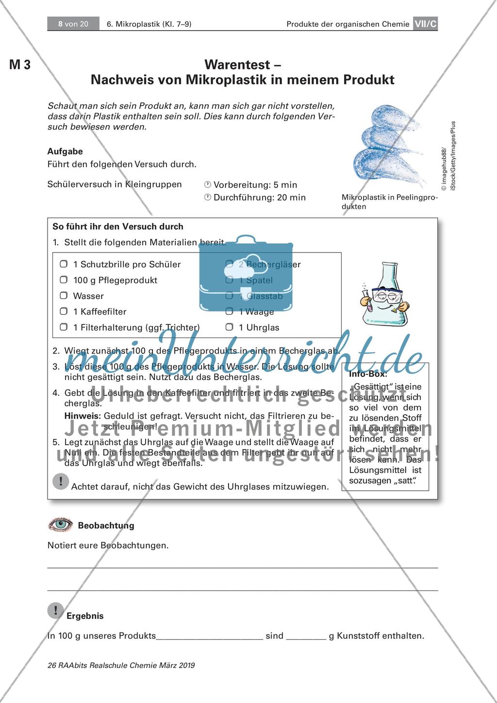 Mikroplastik: Analyse von Pflegeprodukten und Nachweisen von Plastik Preview 3