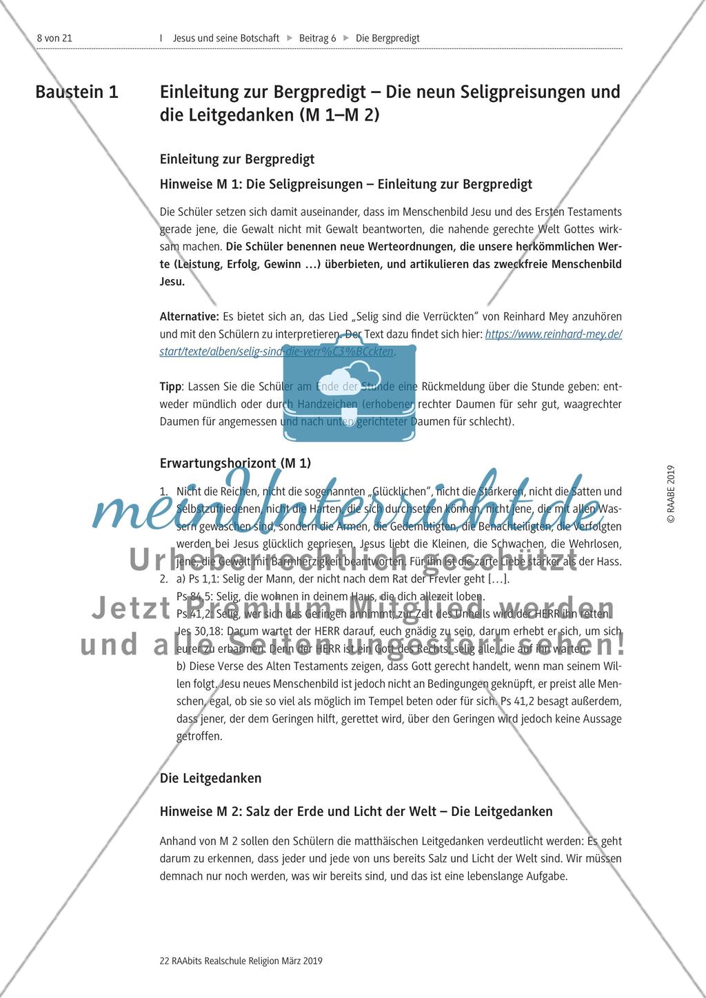 Bergpredigt: Werteordnung Jesu Preview 3