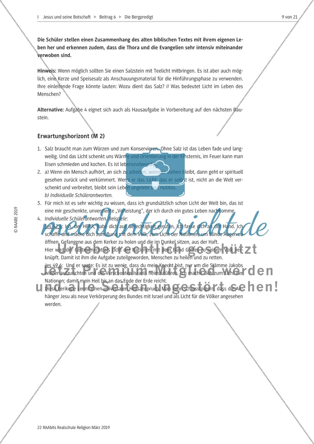 Bergpredigt: Werteordnung Jesu Preview 4