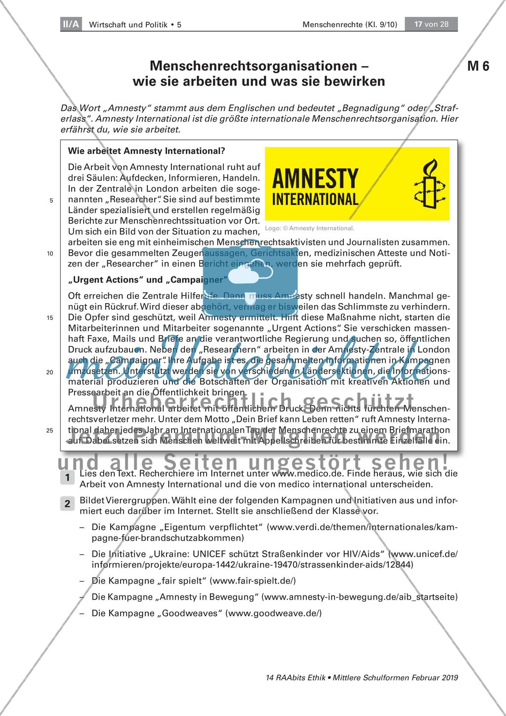 Menschenrechtsorganisationen und -aktivisten Preview 1