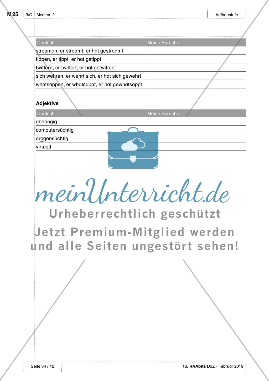 Erwerb von Medienkompetenz: Test, Selbsteinschätzung und Wortschatzliste Preview 5