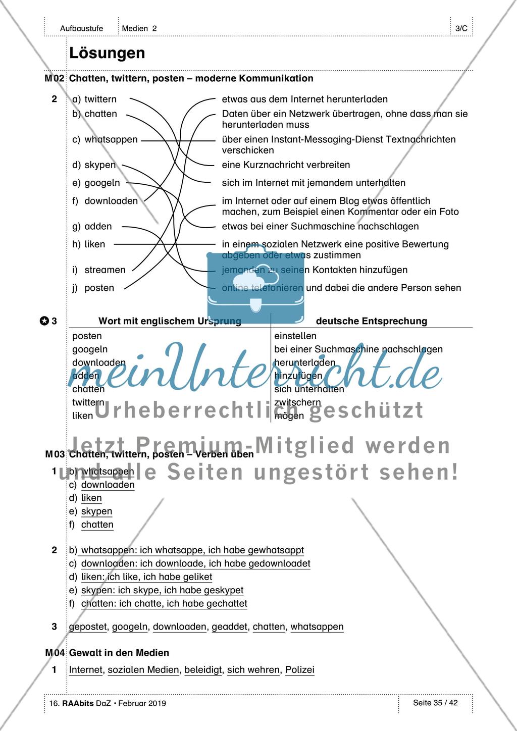 Erwerb von Medienkompetenz: Lösungen Preview 1