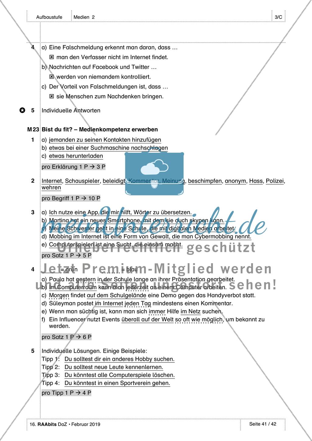 Erwerb von Medienkompetenz: Lösungen Preview 7
