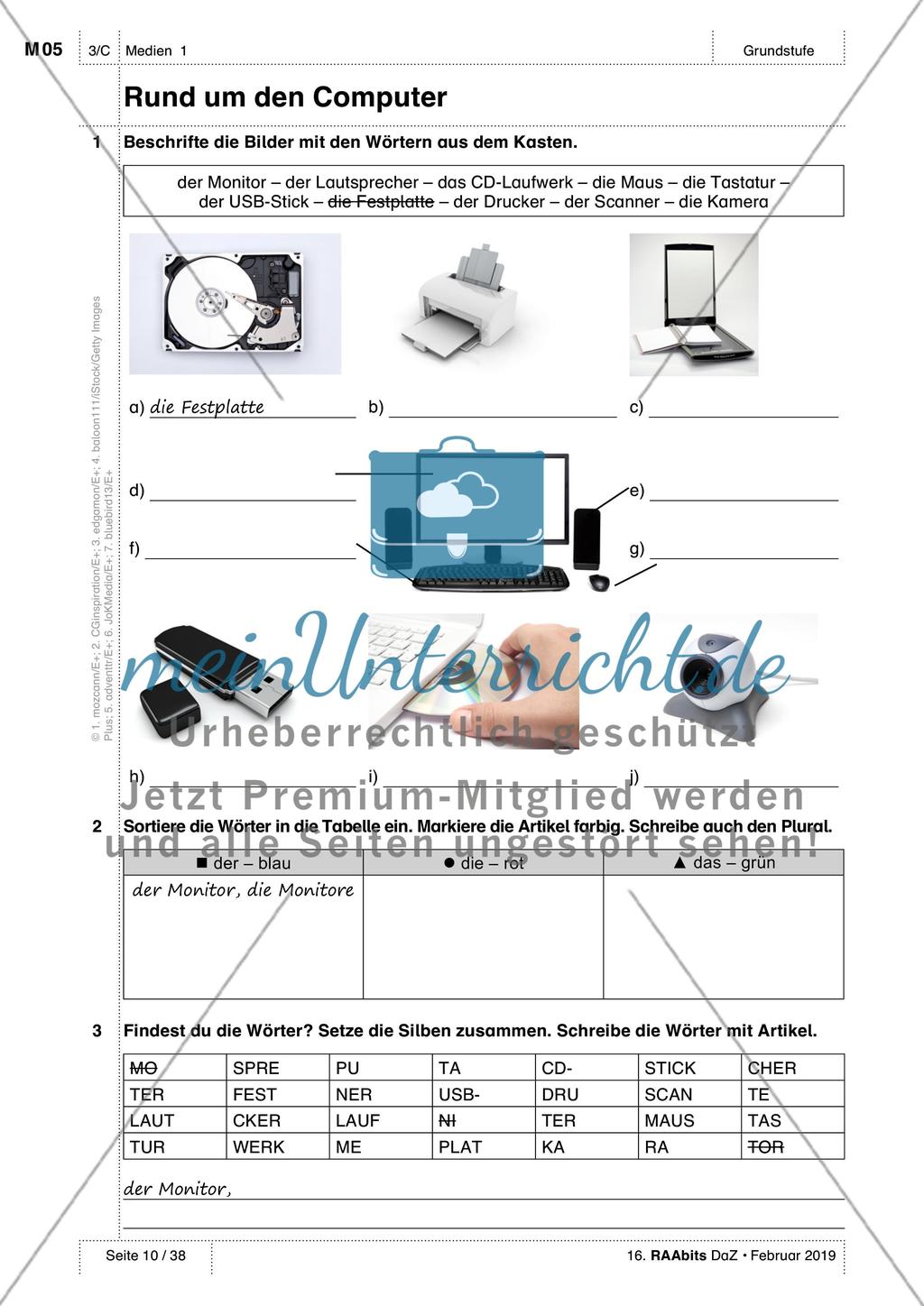 Medien kennen und nutzen: Einführung des Wortschatzes Preview 5