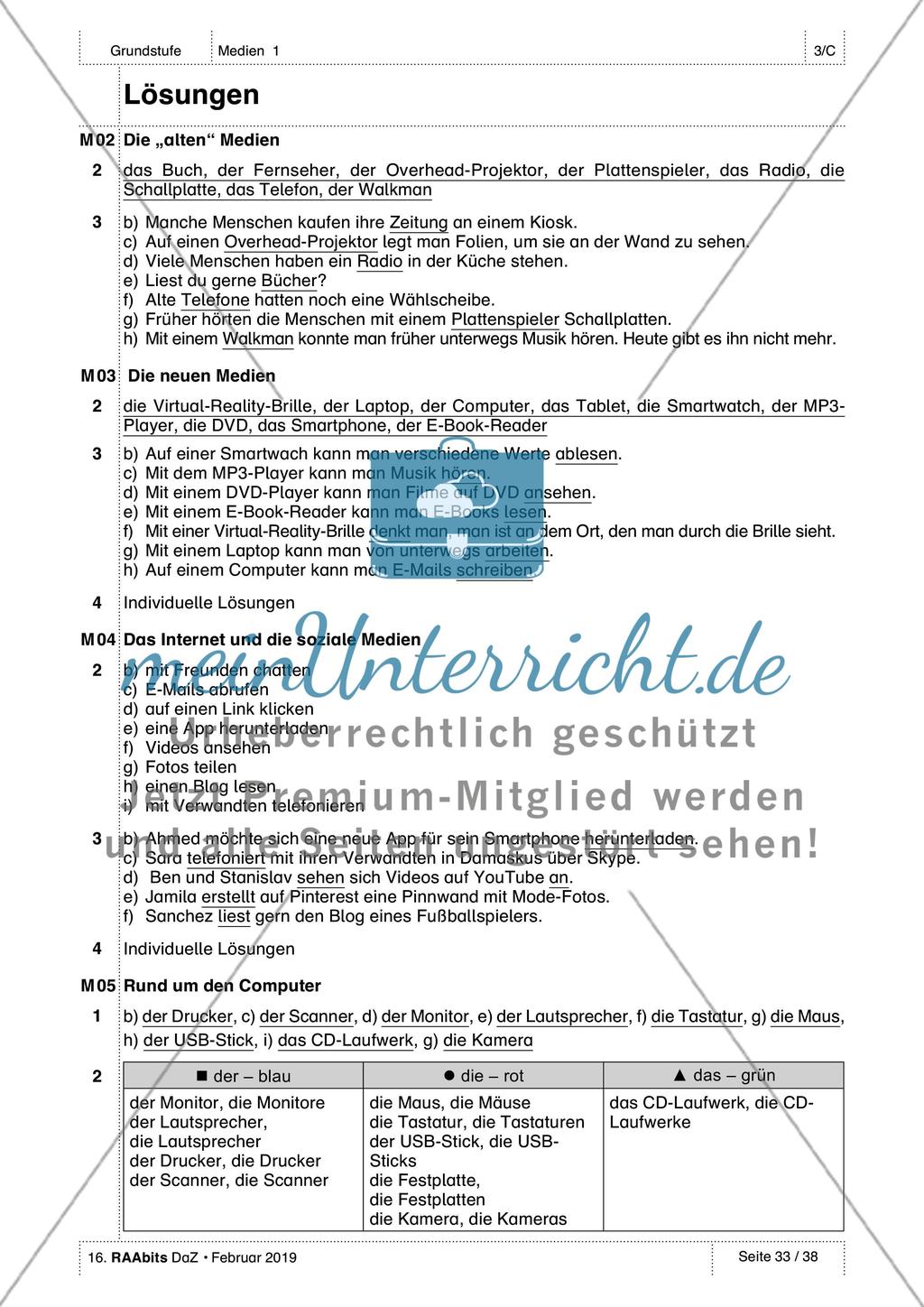 Medien kennen und nutzen: Lösungen Preview 1