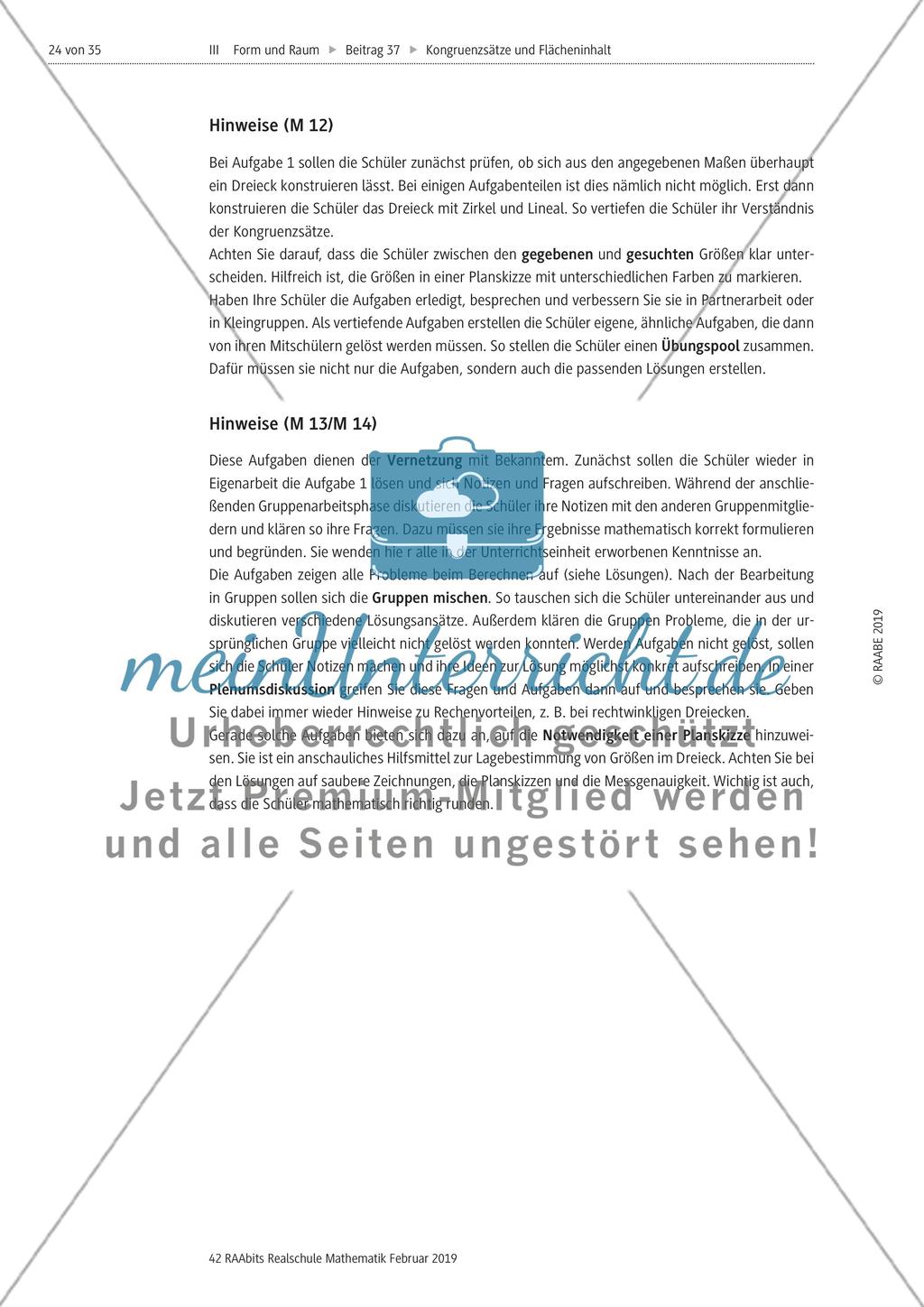 Kongrunzenabbildungen und Flächeninhalte von Dreiecken Preview 13