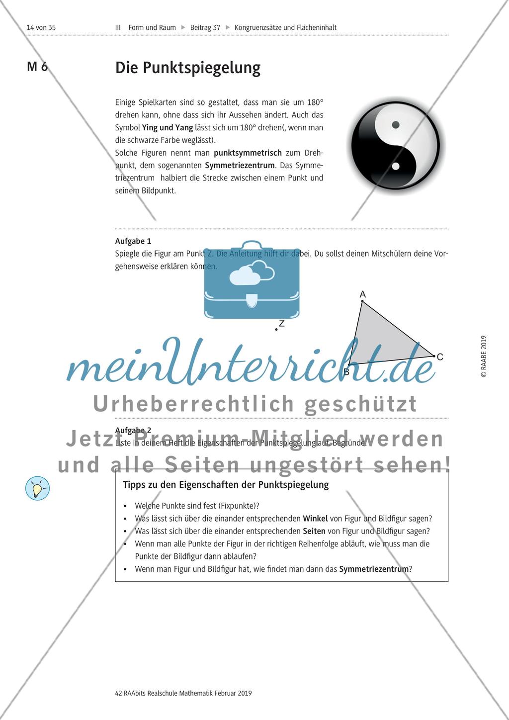 Kongrunzenabbildungen und Flächeninhalte von Dreiecken Preview 3