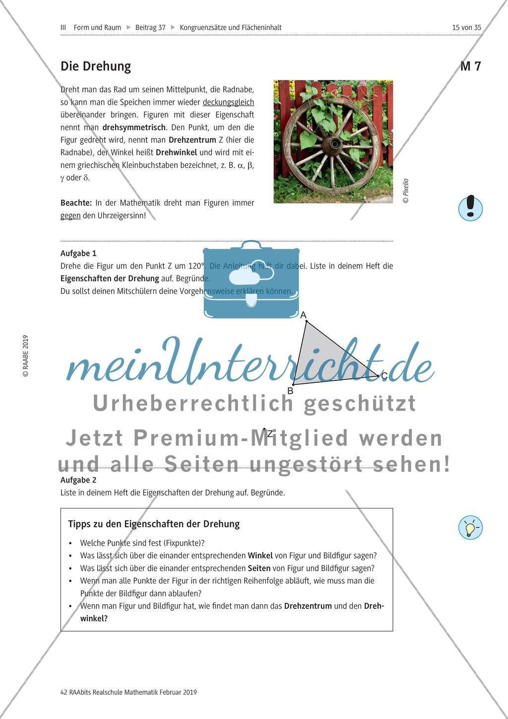 Kongrunzenabbildungen und Flächeninhalte von Dreiecken Preview 4