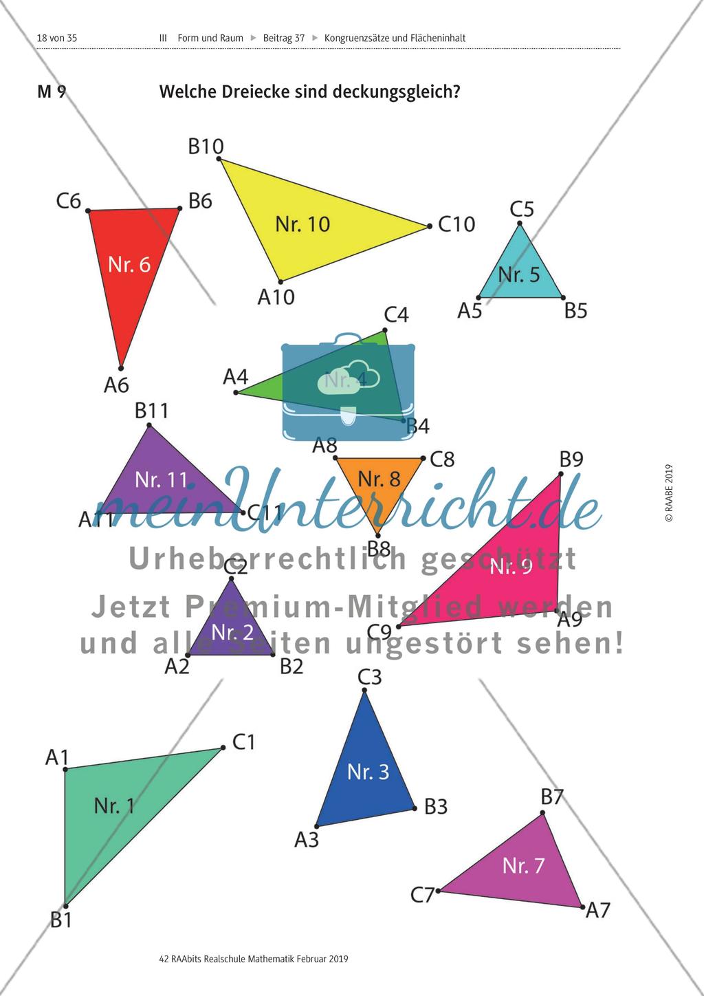 Kongrunzenabbildungen und Flächeninhalte von Dreiecken Preview 7