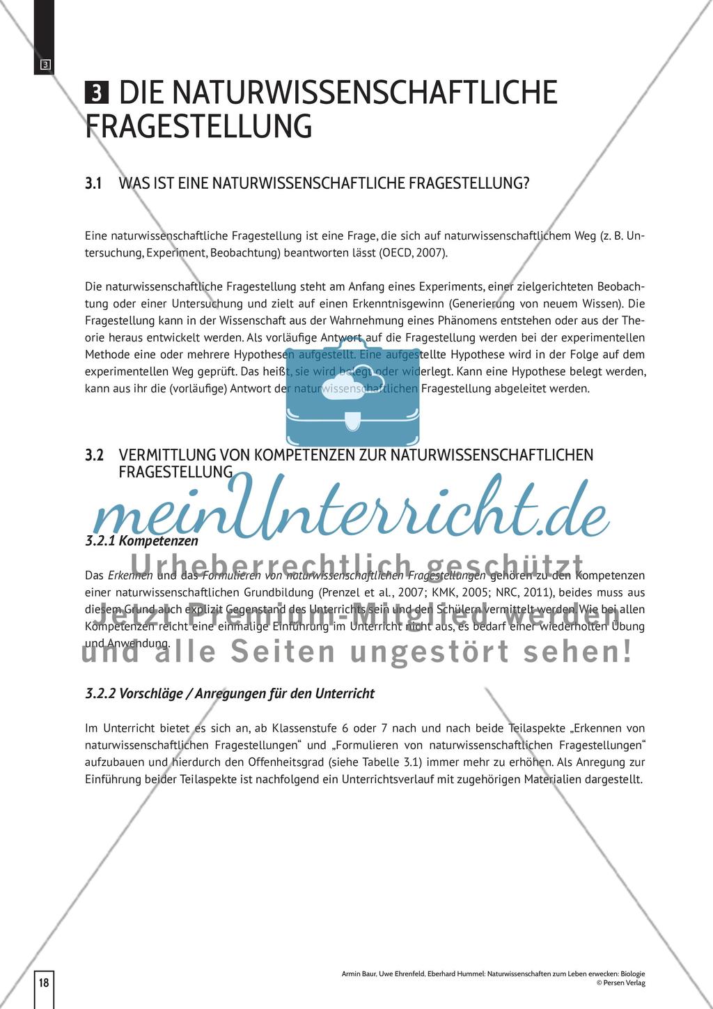 Die naturwissenschaftliche Fragestellung Preview 1