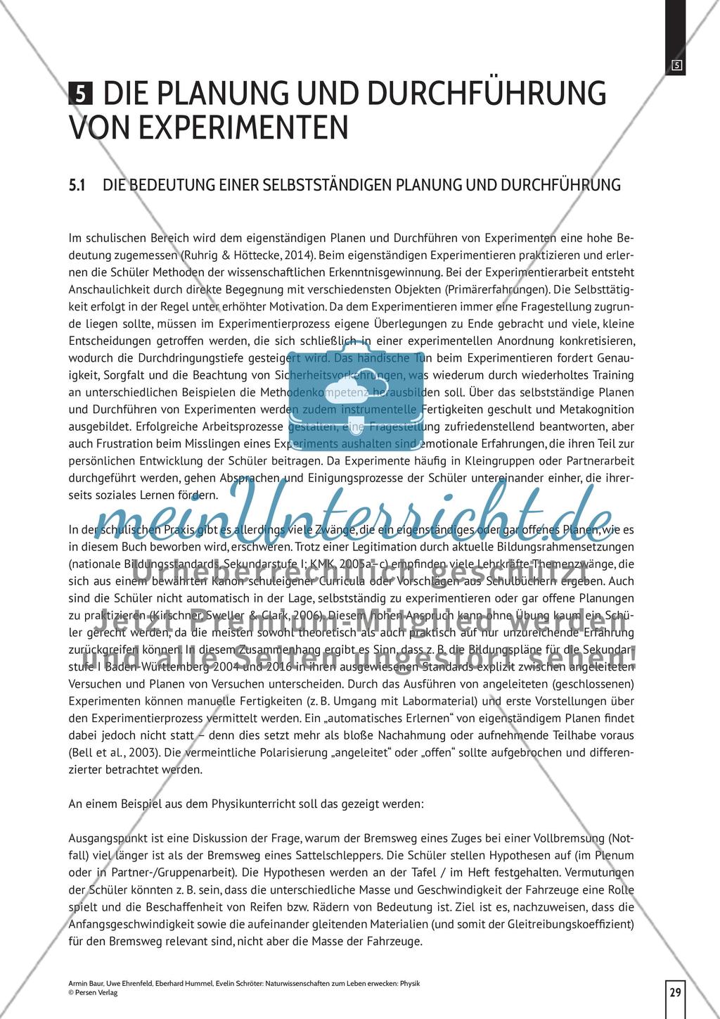 Die Planung und Durchführung von Experimenten Preview 1