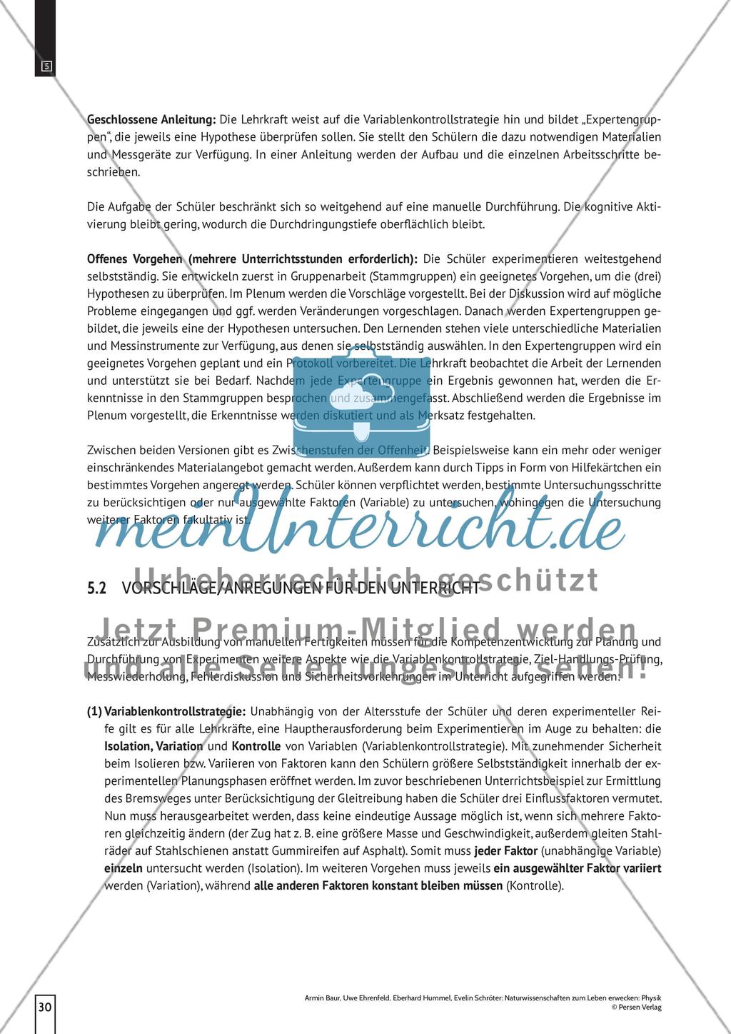 Die Planung und Durchführung von Experimenten Preview 2
