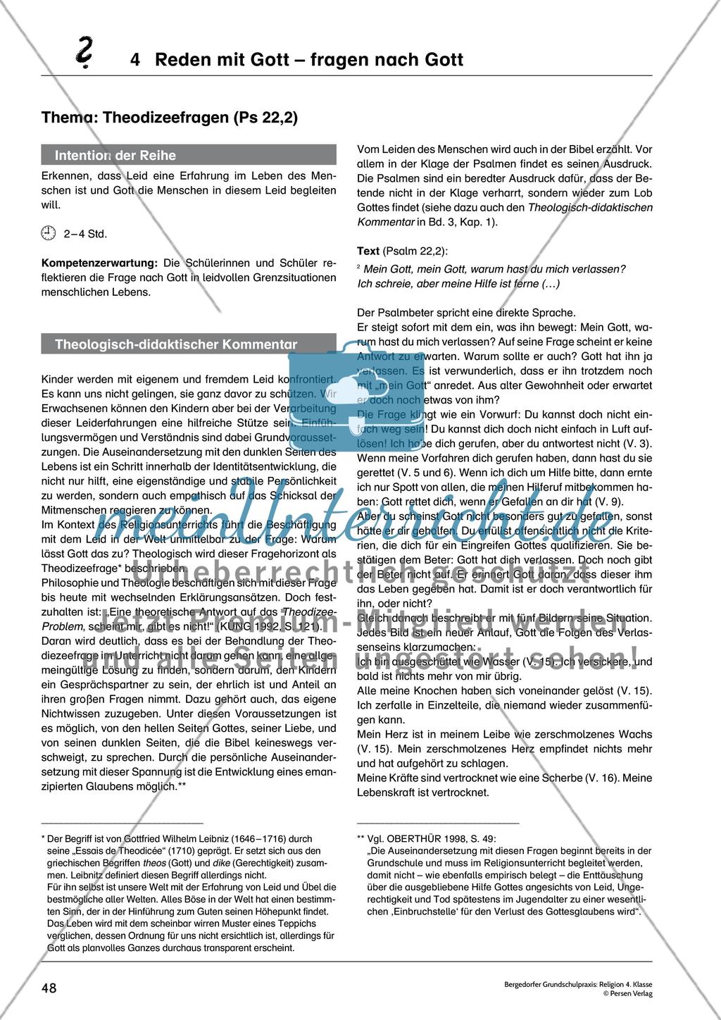 Kapitel 4 – Reden mit Gott – fragen nach Gott Preview 1