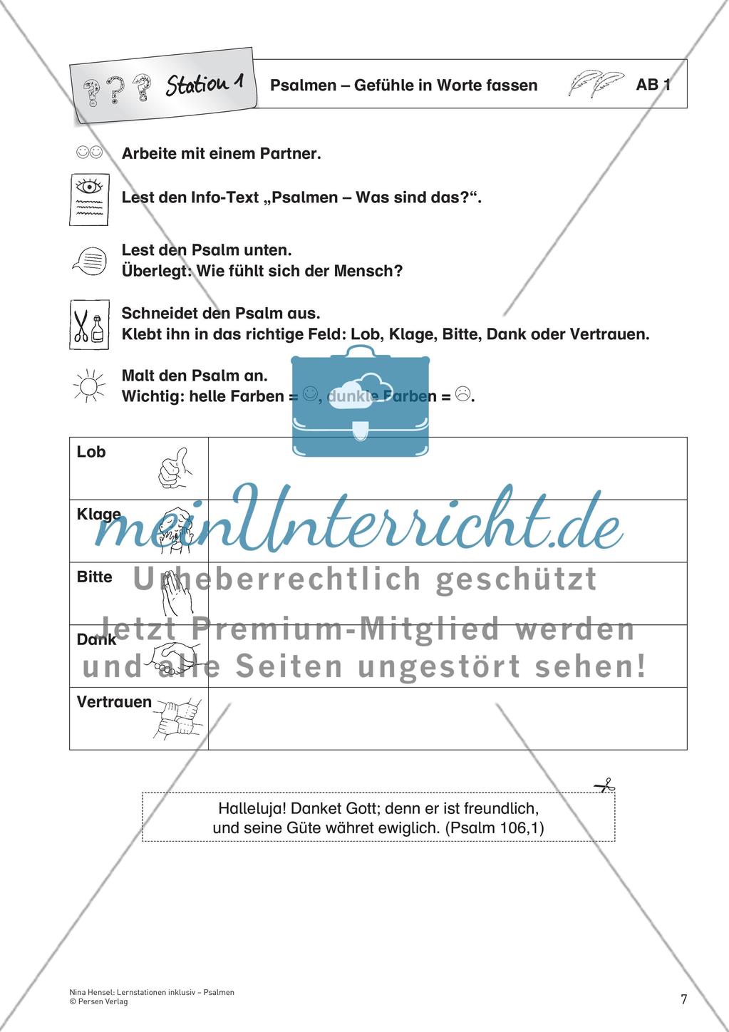 Station 1: Psalmen – Was sind das? Preview 1