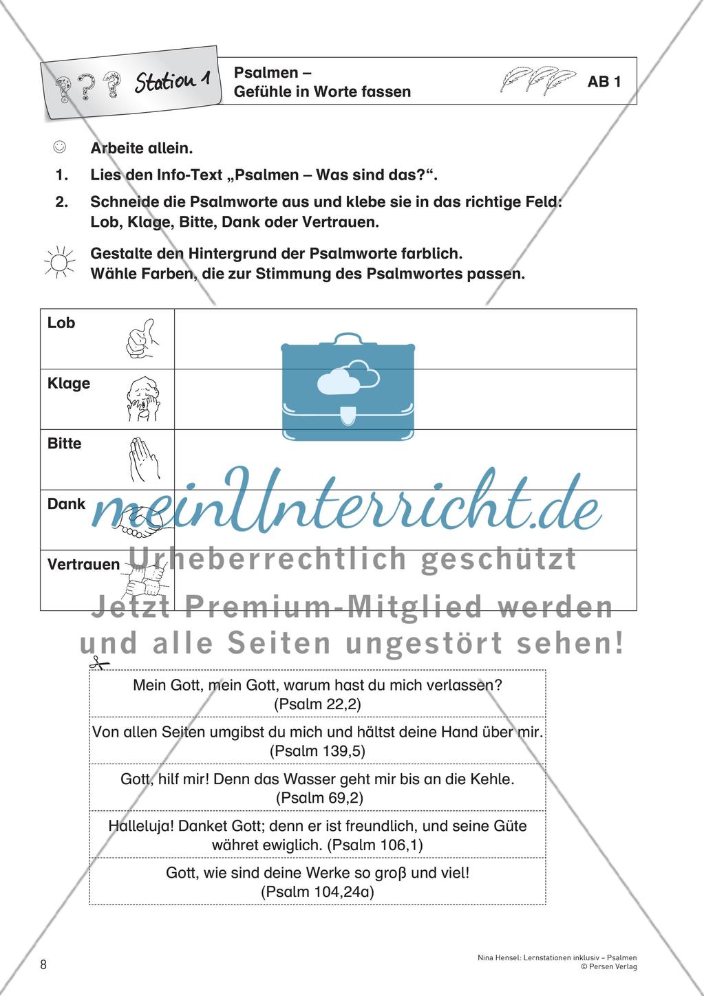 Station 1: Psalmen – Was sind das? Preview 2