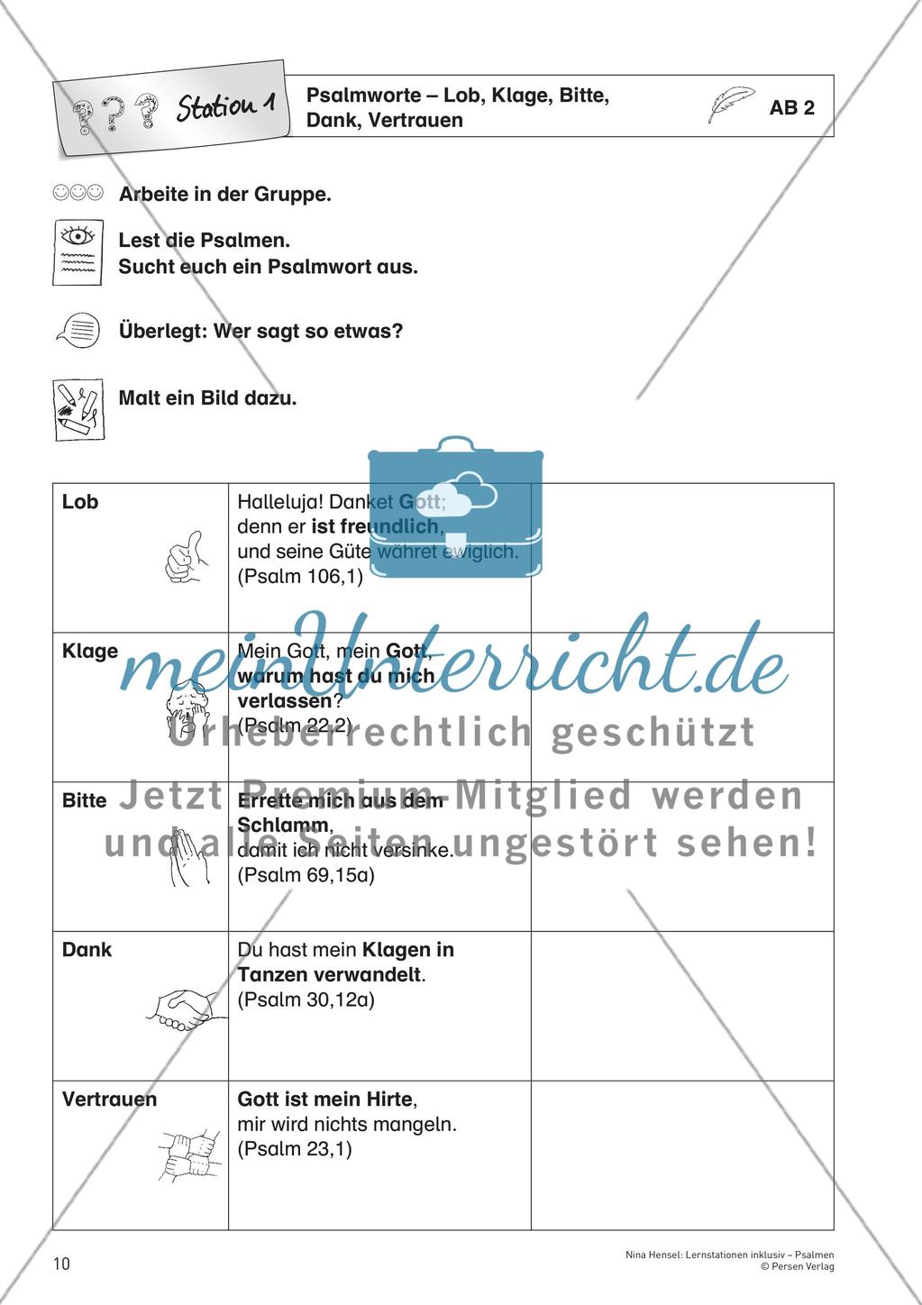Station 1: Psalmen – Was sind das? Preview 4
