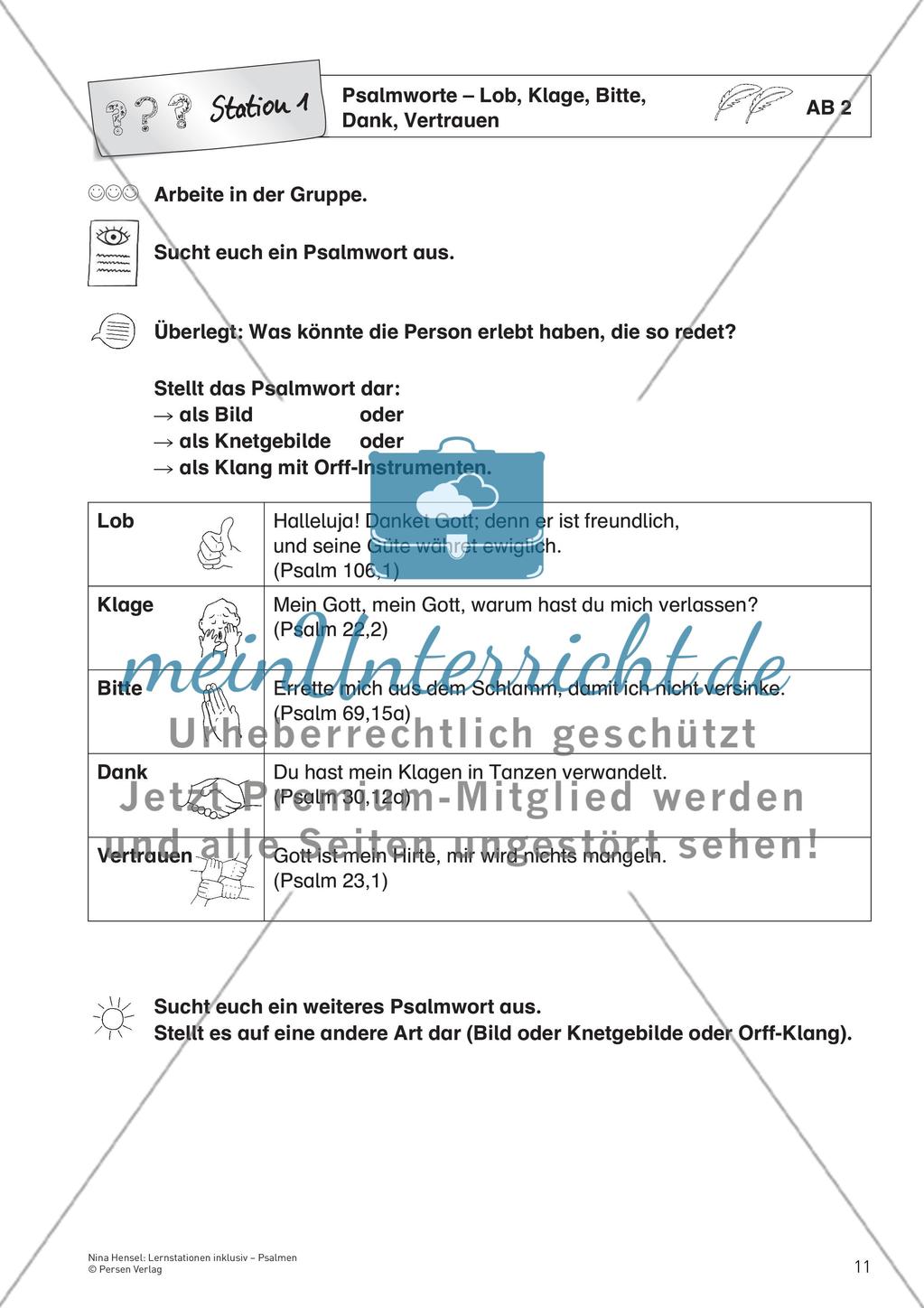 Station 1: Psalmen – Was sind das? Preview 5