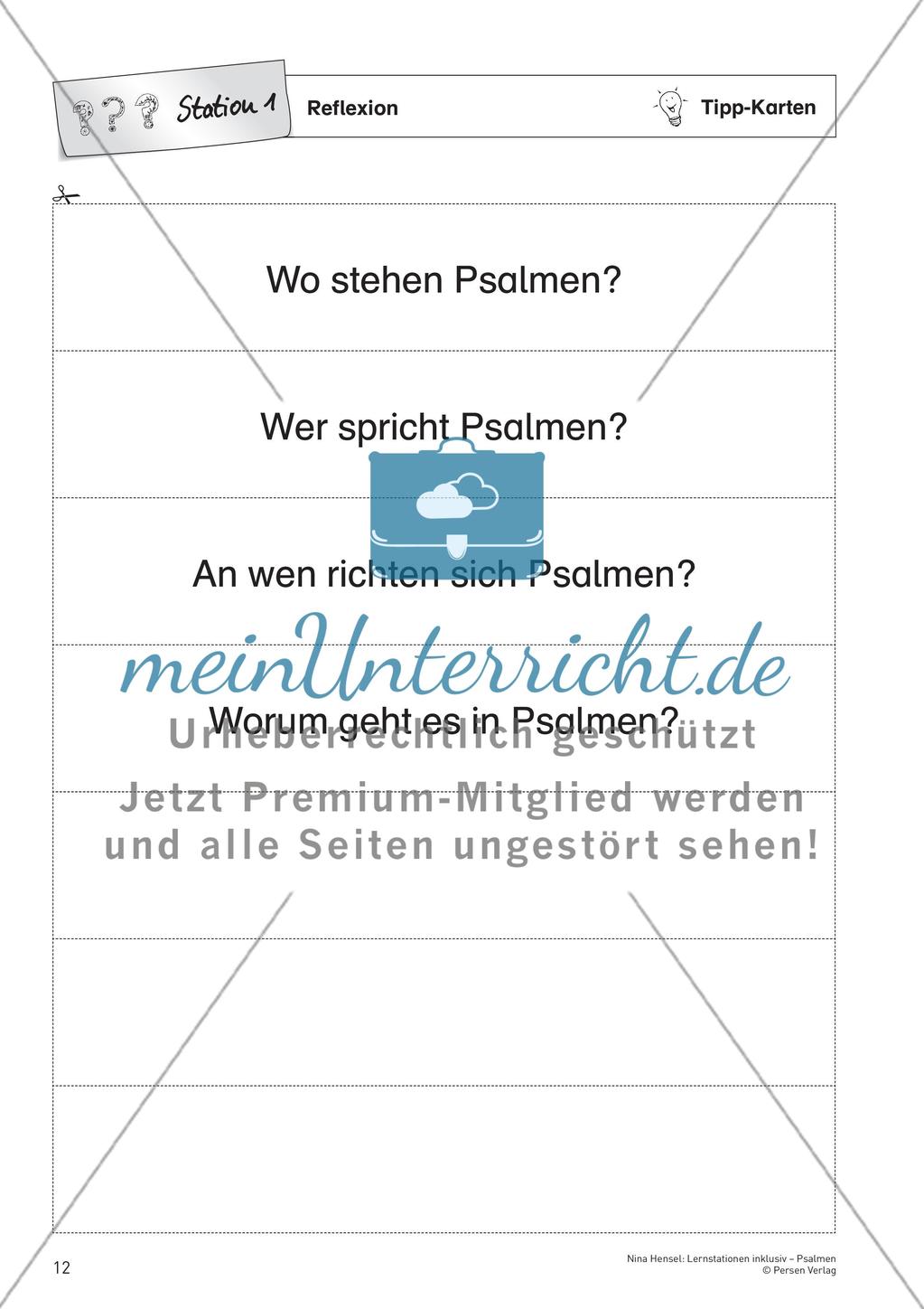 Station 1: Psalmen – Was sind das? Preview 6