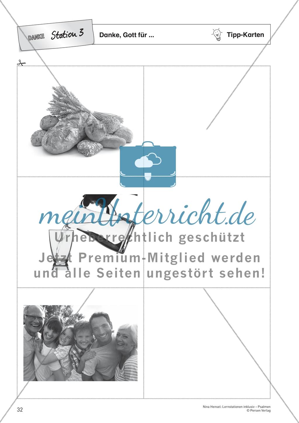 Station 3: Menschen freuen sich und danken – Psalm Preview 10